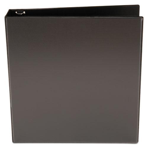 Economy Round Ring View Binder, 3 Rings, 1.5" Capacity, 11 x 8.5, Black. Picture 5