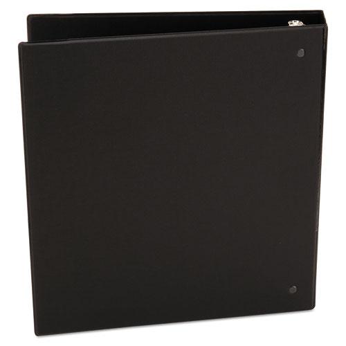 Economy Non-View Round Ring Binder, 3 Rings, 1.5" Capacity, 11 x 8.5, Black. Picture 7