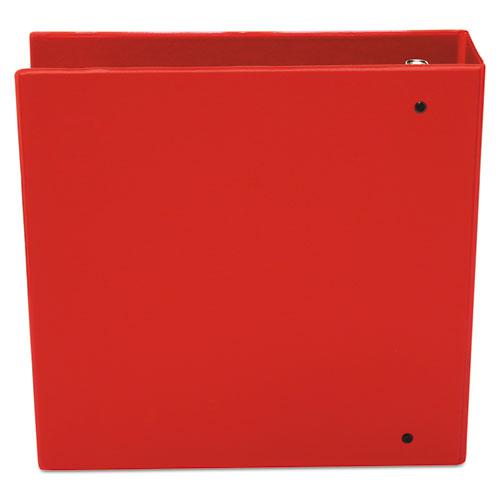 Economy Non-View Round Ring Binder, 3 Rings, 3" Capacity, 11 x 8.5, Red. Picture 6