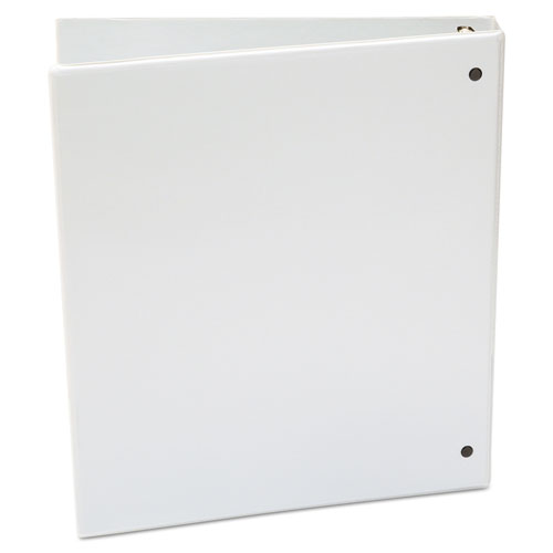 Economy Round Ring View Binder, 3 Rings, 1" Capacity, 11 x 8.5, White. Picture 8
