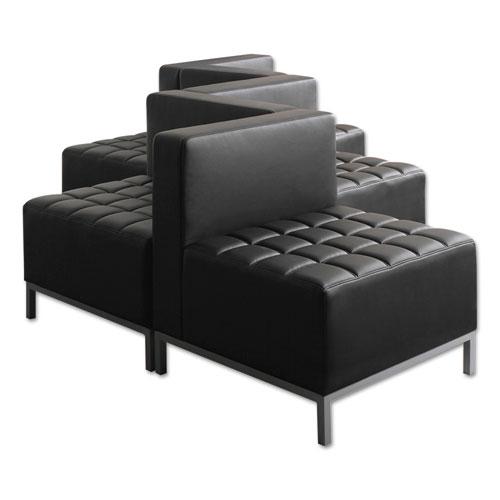 Alera QUB Series Powered Armless L Sectional, 26.38w x 26.38d x 30.5h, Black. Picture 12