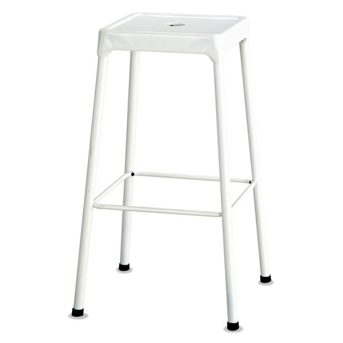 Bar-Height Steel Stool, White. Picture 3