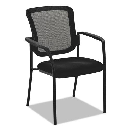 Alera TCE Series Mesh Guest Stacking Chair, 26" x 25.6" x 36.2", Black. Picture 3