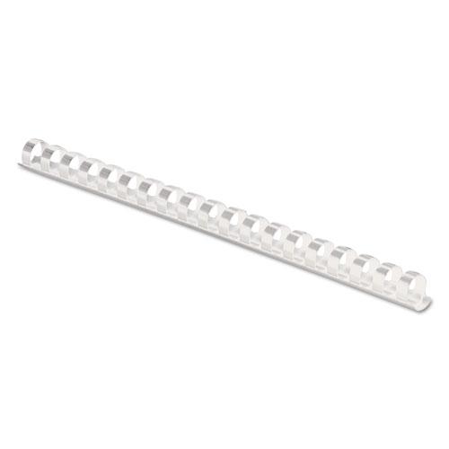 Plastic Comb Bindings, 1/2" Diameter, 90 Sheet Capacity, White, 100/Pack. Picture 2