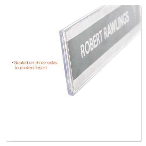 Superior Image Cubicle Nameplate Sign Holder, 8.5 x 2 Insert, Clear. Picture 10