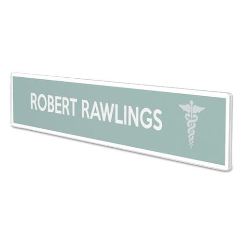 Superior Image Cubicle Nameplate Sign Holder, 8.5 x 2 Insert, Clear. Picture 2