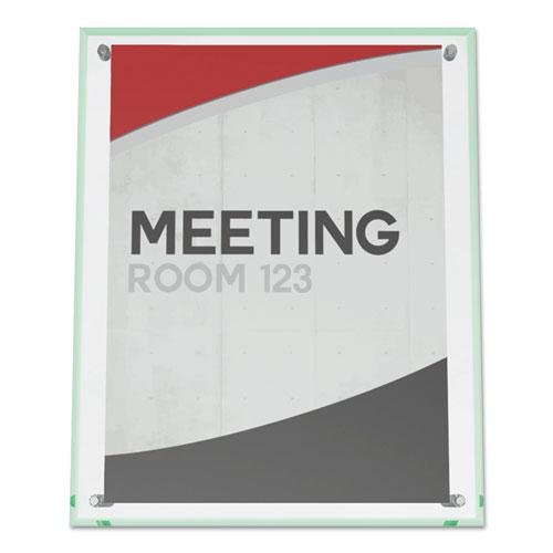 Superior Image Beveled Edge Sign Holder, Letter Insert, Clear/Green-Tinted Edges. Picture 5