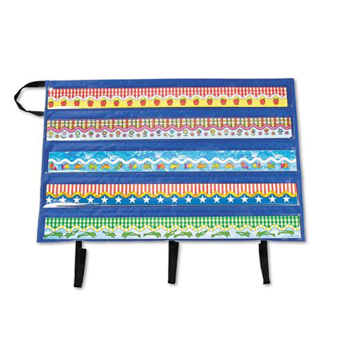 Border Storage Pocket Chart, Blue/Clear, 41" x 24.5". Picture 1