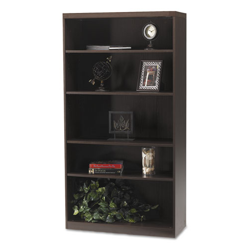 Aberdeen Series Five-Shelf Bookcase, 36w x 15d x 68-3/4h, Mocha. Picture 4