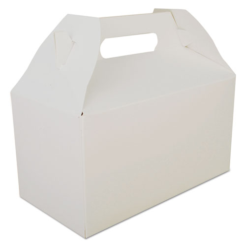 Carryout Barn Boxes, 9 1/2 x 5 x 5, White, 125/Carton. Picture 1