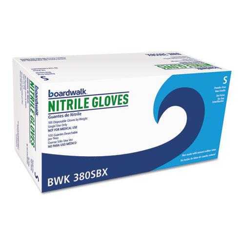 Disposable General-Purpose Nitrile Gloves, Small, Blue, 4 mil, 1,000/Carton. Picture 1