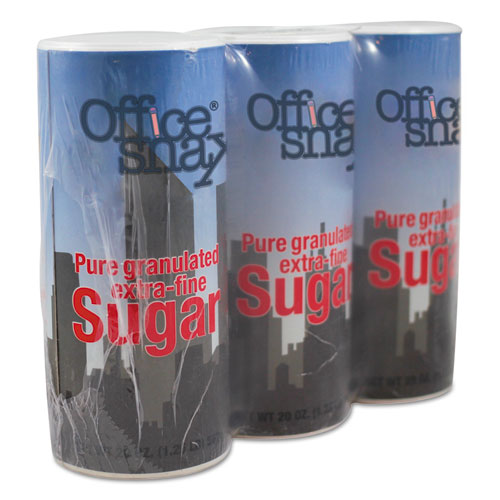 Reclosable Canister of Sugar, 20 oz, 3/Pack. Picture 1