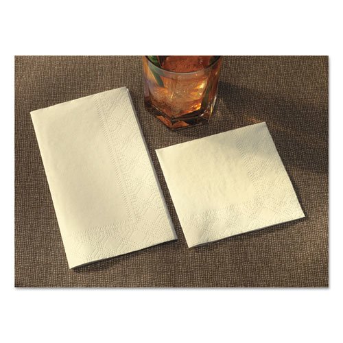 Dinner Napkins, 2-Ply, 15 x 17, White, 1000/Carton. Picture 4