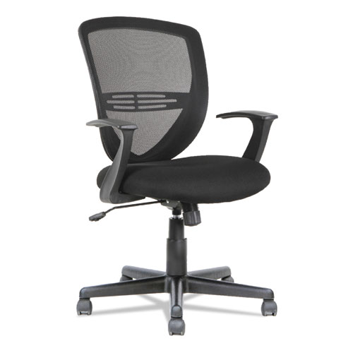 Swivel/Tilt Mesh Mid-Back Task Chair, Supports Up to 250 lb, 17.91" to 21.45" Seat Height, Black. Picture 1