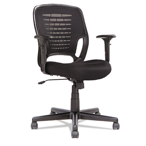 Swivel/Tilt Mesh Task Chair, Supports Up to 250 lb, 17.71" to 21.65" Seat Height, Black. Picture 1