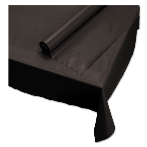 Plastic Roll Tablecover, 40" x 100 ft, Black. Picture 1