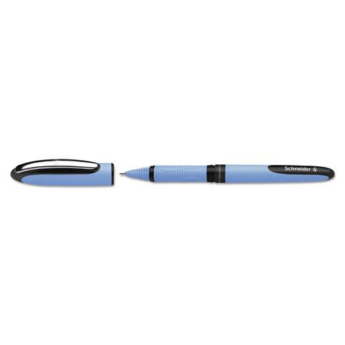 One Hybrid Gel Pen, Stick, Fine 0.5 mm, Black Ink, Blue Barrel, 10/Box. Picture 2