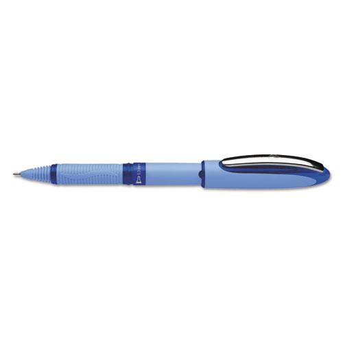 One Hybrid Gel Pen, Stick, Extra-Fine 0.3 mm, Blue Ink, Blue Barrel, 10/Box. Picture 4