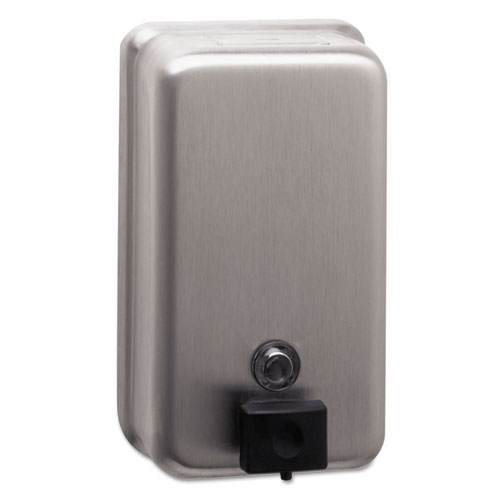 ClassicSeries Surface-Mounted Soap Dispenser, 40 oz, 4.75 x 3.5 x 8.13, Stainless Steel. Picture 1