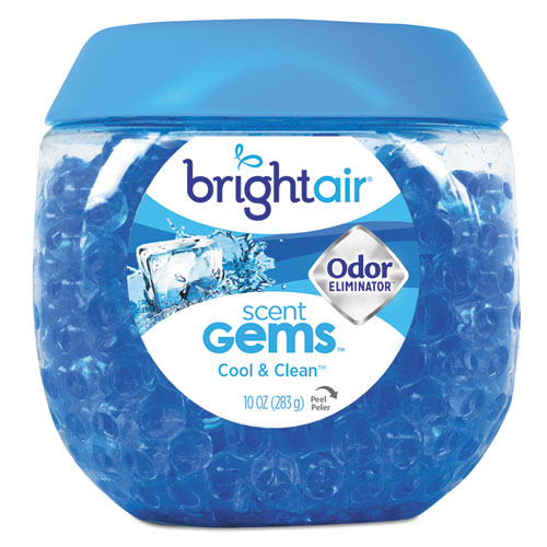 Scent Gems Odor Eliminator, Cool and Clean, Blue, 10 oz Jar, 6/Carton. Picture 6