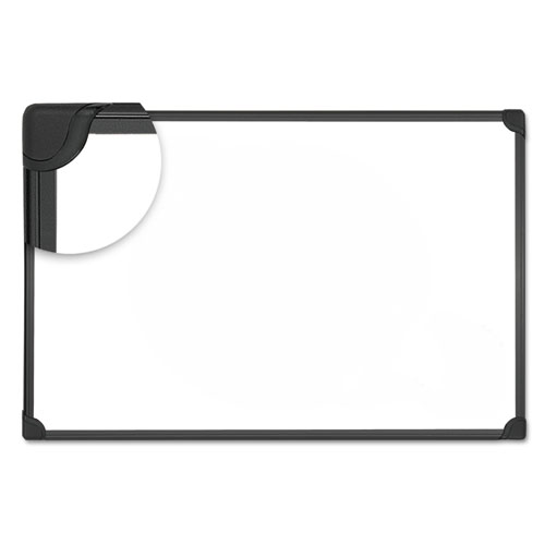 Design Series Deluxe Magnetic Steel Dry Erase Marker Board, 48 x 36, White Surface, Black Aluminum/Plastic Frame. Picture 1