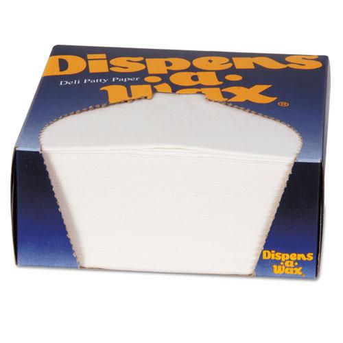 Dispens-A-Wax Waxed Deli Patty Paper, 4.75 x 5, White, 1,000/Box. Picture 1