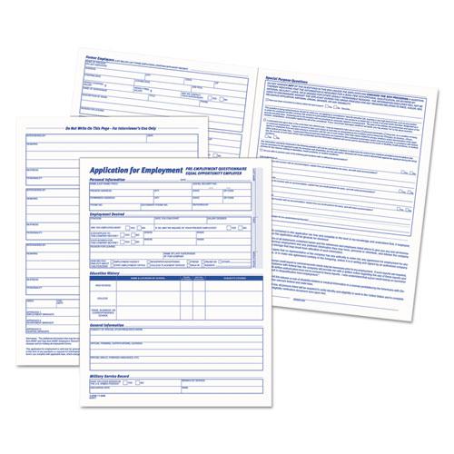 Comprehensive Employee Application Form, One-Part (No Copies), 17 x 11, 25 Forms Total. Picture 2