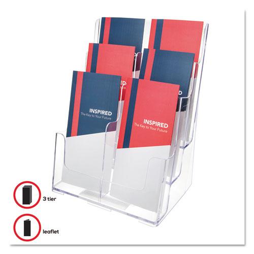 6-Compartment DocuHolder, Leaflet Size, 9.63w x 6.25d x 12.63h, Clear, Ships in 4-6 Business Days. Picture 2