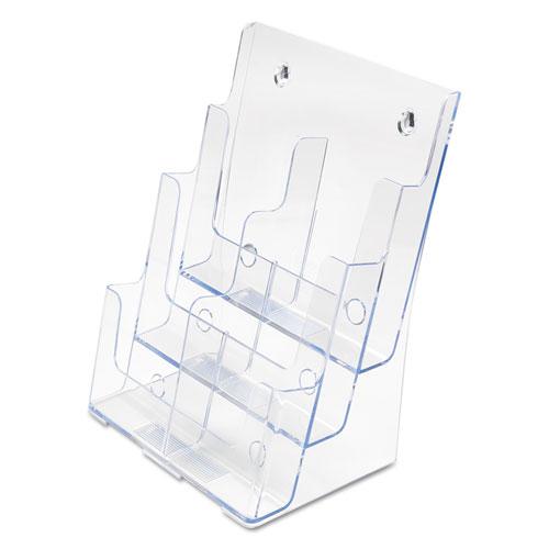 6-Compartment DocuHolder, Leaflet Size, 9.63w x 6.25d x 12.63h, Clear, Ships in 4-6 Business Days. Picture 5