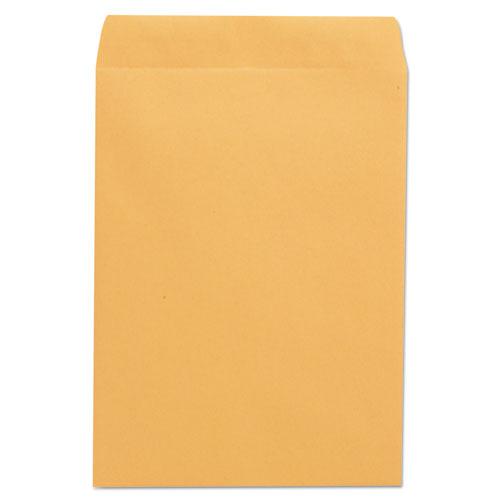 Catalog Envelope, 24 lb Bond Weight Paper, #10 1/2, Square Flap, Gummed Closure, 9 x 12, Brown Kraft, 250/Box. Picture 2
