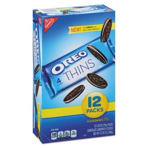 Oreo Cookies Single Serve Packs, Chocolate, 1.02 oz Pack, 12/Box. The main picture.