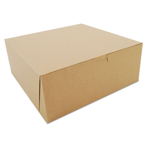 Bakery Boxes, Kraft, Paperboard, 10 x 10 x 4, 100/Bundle. Picture 1