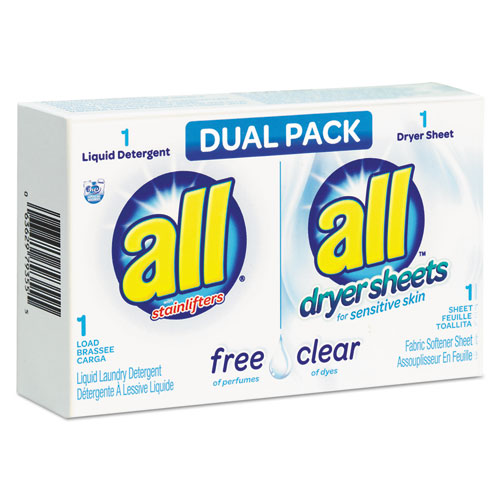 Free Clear HE Liquid Laundry Detergent/Dryer Sheet Dual Vend Pack, 100/Ctn. Picture 1