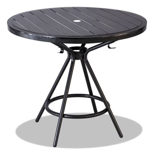 CoGo Tables, Steel, Round, 36" Diameter x 29 1/2" High, Black. Picture 1