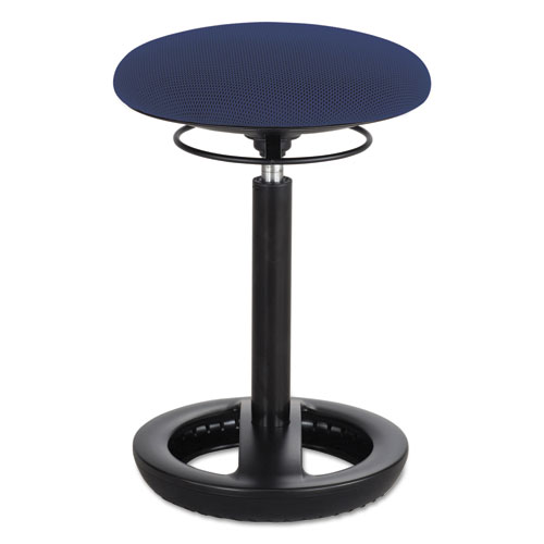 Twixt Desk Height Ergonomic Stool, 22.5" Seat Height, Supports up to 250 lbs., Blue Seat/Blue Back, Black Base. Picture 1