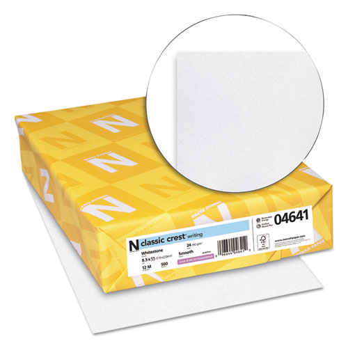 CLASSIC CREST Stationery Writing Paper, 24 lb Bond Weight, 8.5 x 11, Whitestone, 500/Ream. Picture 2