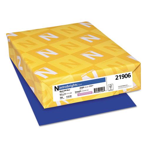 Color Paper, 24 lb Bond Weight, 8.5 x 11, Blast-Off Blue, 500/Ream. Picture 1