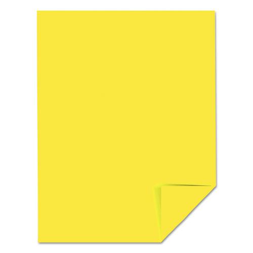 Color Cardstock, 65 lb Cover Weight, 8.5 x 11, Lift-Off Lemon, 250/Pack. Picture 2