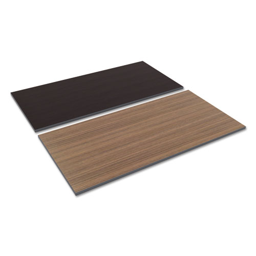 Reversible Laminate Table Top, Rectangular, 59.38w x 29.5d, Espresso/Walnut. Picture 1