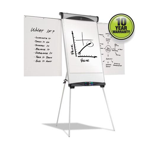 Euro Magnetic Presentation Easel, 27 x 39, White Surface, Silver Aluminum Frame. Picture 1