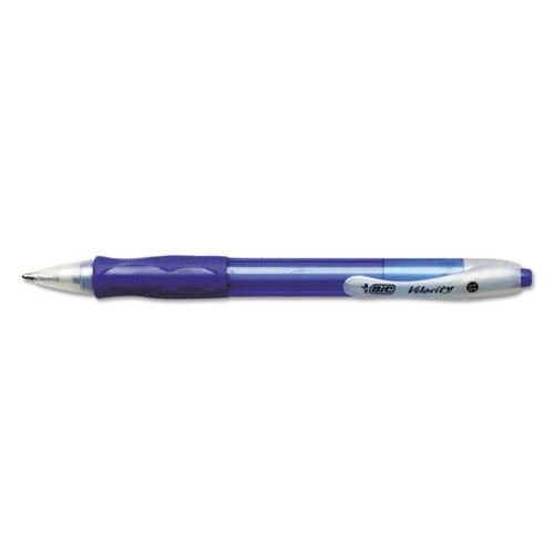 Velocity Easy Glide Ballpoint Pen Value Pack, Retractable, Medium 1 mm, Blue Ink, Translucent Blue Barrel, 36/Pack. Picture 4