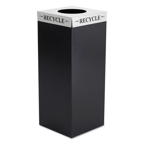 Square-Fecta Lid, Recycle, 15.5w x 15.5d x 3h, Silver. Picture 1