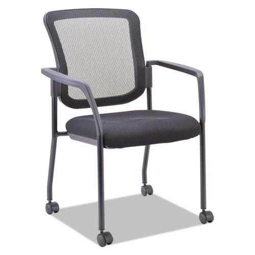 Alera TCE Series Mesh Guest Stacking Chair, 26" x 25.6" x 36.2", Black. Picture 5