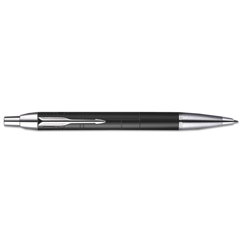 IM Ballpoint Pen, Retractable, Fine 0.5 mm, Black Ink, Black/Chrome Barrel. The main picture.