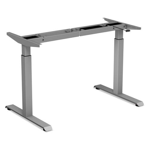 AdaptivErgo Sit-Stand Two-Stage Electric Height-Adjustable Table Base, 48.06" x 24.35" x 27.5" to 47.2", Gray. Picture 1