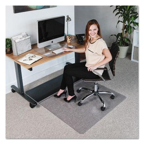 Sit or Stand Mat for Carpet or Hard Floors, 45 x 53, Clear/Black. Picture 3