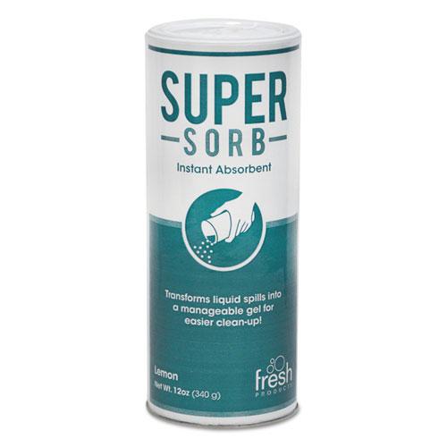 Super-Sorb Liquid Spill Absorbent, Lemon Scent, 720 oz Absorbing Volume, 12 oz Shaker Can, 6/Box. Picture 2