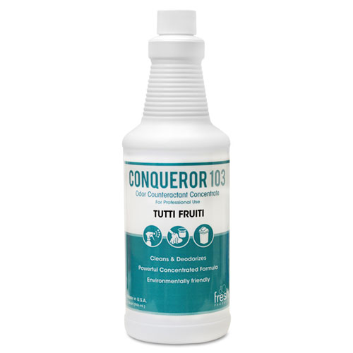 Conqueror 103 Odor Counteractant Concentrate, Tutti-Frutti, 32 oz Bottle, 12/Carton. Picture 1