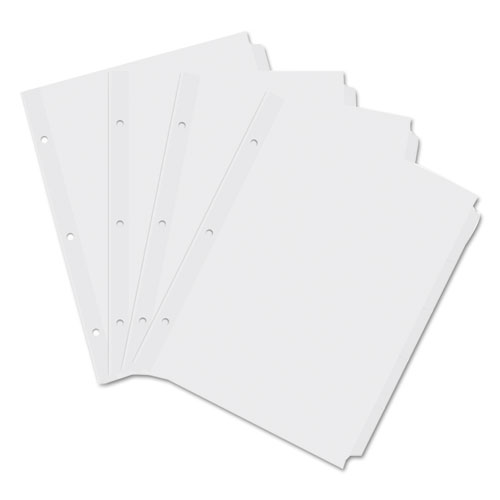 Self-Tab Index Dividers, 5-Tab, 11 x 8.5, White, 36 Sets. Picture 4