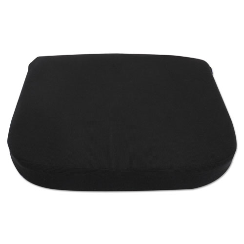 Cooling Gel Memory Foam Seat Cushion, Fabric Cover with Non-Slip Under-Cushion Surface, 16.5 x 15.75 x 2.75, Black. Picture 3